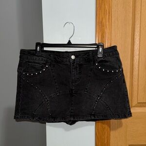 NWOT Wild Fable Black Sequins Gem Mini Skort Women’s Size Medium